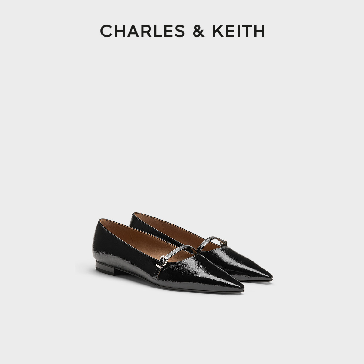 CHARLES&KEITH26春新款CK1-70381185一字带尖头平底玛丽珍鞋单鞋,女鞋,玛丽珍鞋,淘宝优惠券,粉丝福利购,淘宝优惠卷