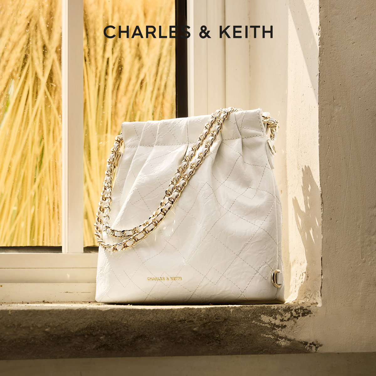 CHARLES&KEITH秋冬女包CK2-60782390小号流浪包单肩斜挎双肩包女