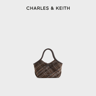 赵今麦同款CHARLES＆KEITH时尚手提蝴蝶结菜篮子包CK2-50271824-A