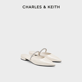 凉拖鞋 70360152亮钻一字带尖头穆勒鞋 CK1 CHARLES&KEITH26春新款