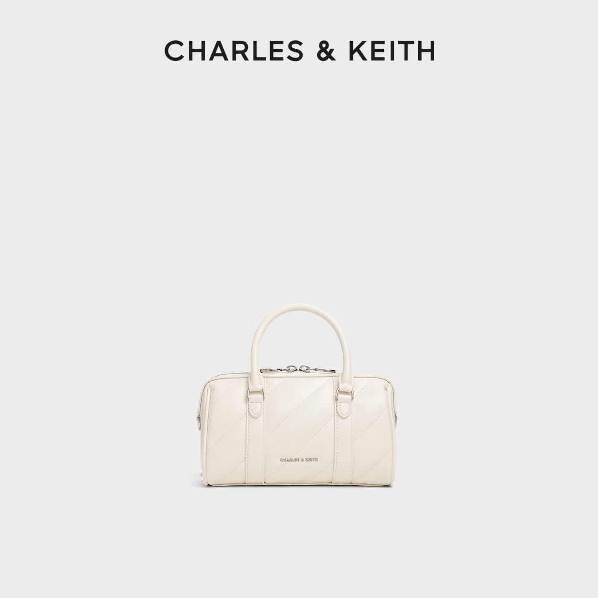 CHARLES&KEITH春季女包CK2-30151559多背法链条手提包波士顿包