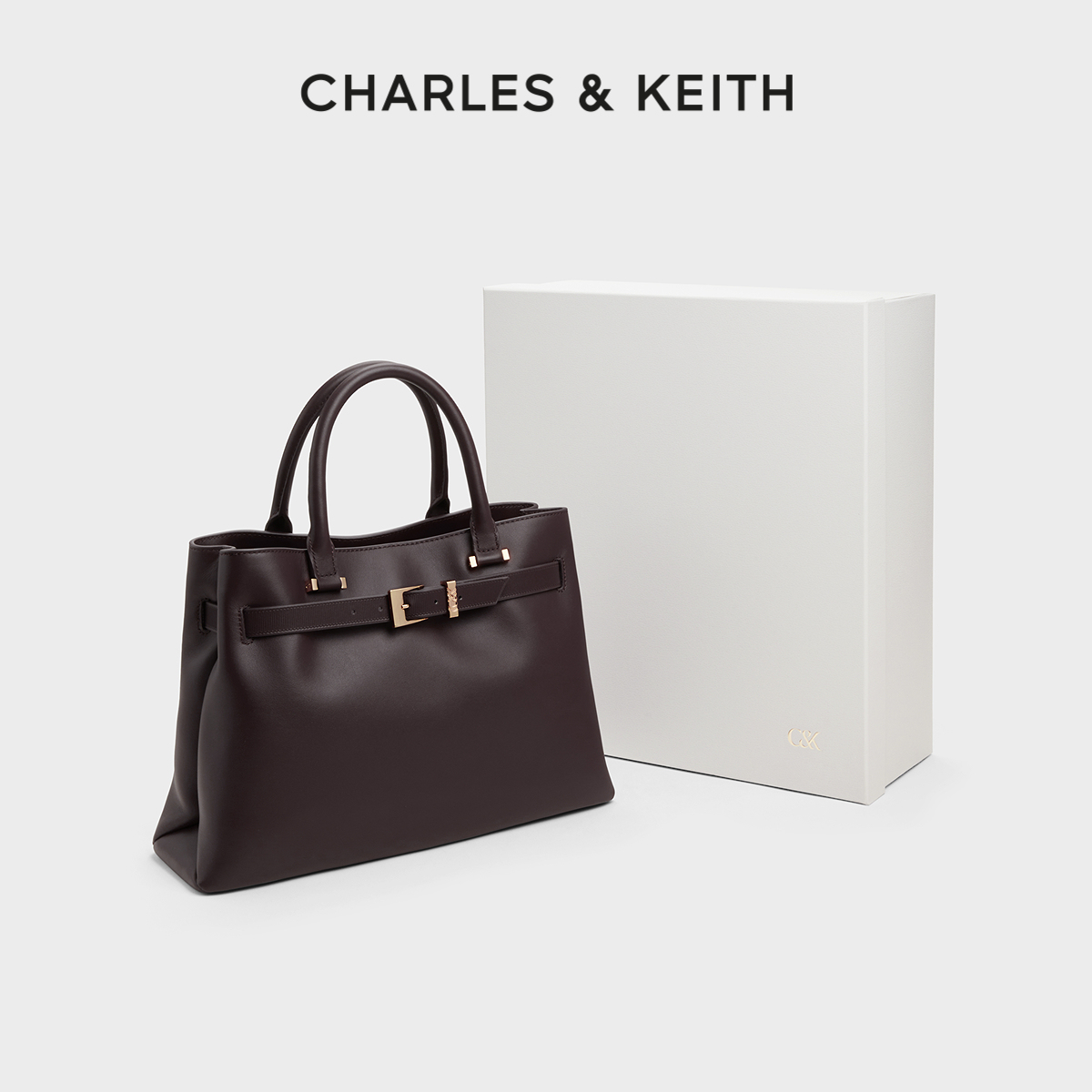 CHARLESKEITH牛皮托特包凯莉包