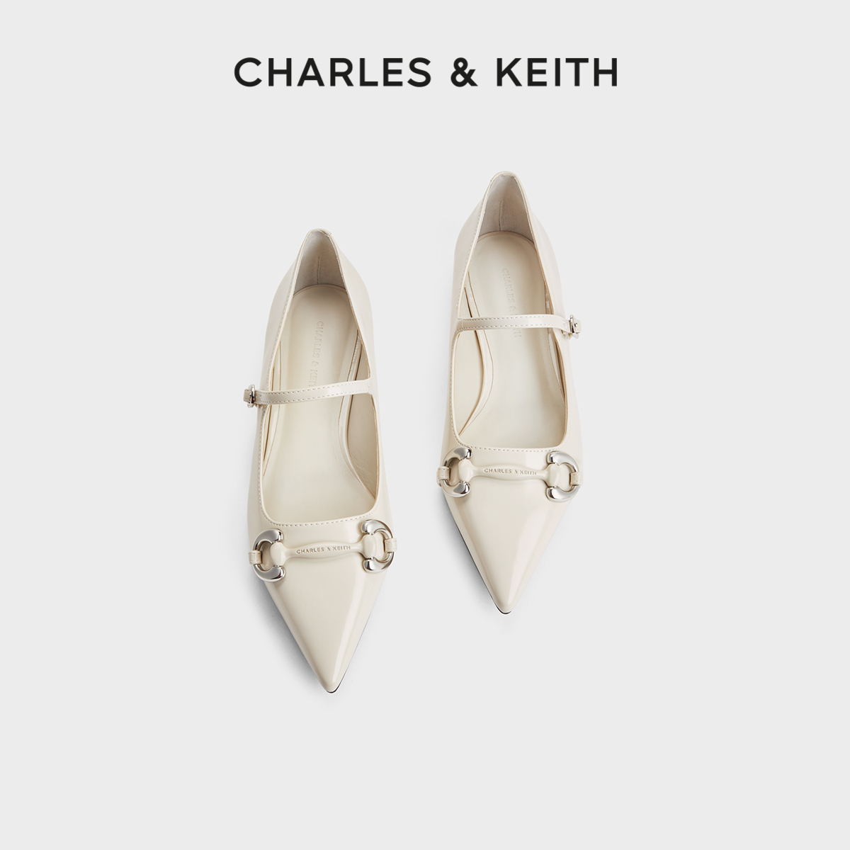 CHARLES&KEITH24春夏新品CK1-71720065一字带马衔