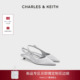 CHARLES&KEITH26春新款 单鞋 CK1 61720259蝴蝶结尖头低跟包头凉鞋