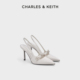 60361556缎面蝴蝶结尖头高跟凉鞋 CK1 婚鞋 CHARLES&KEITH秋冬女鞋