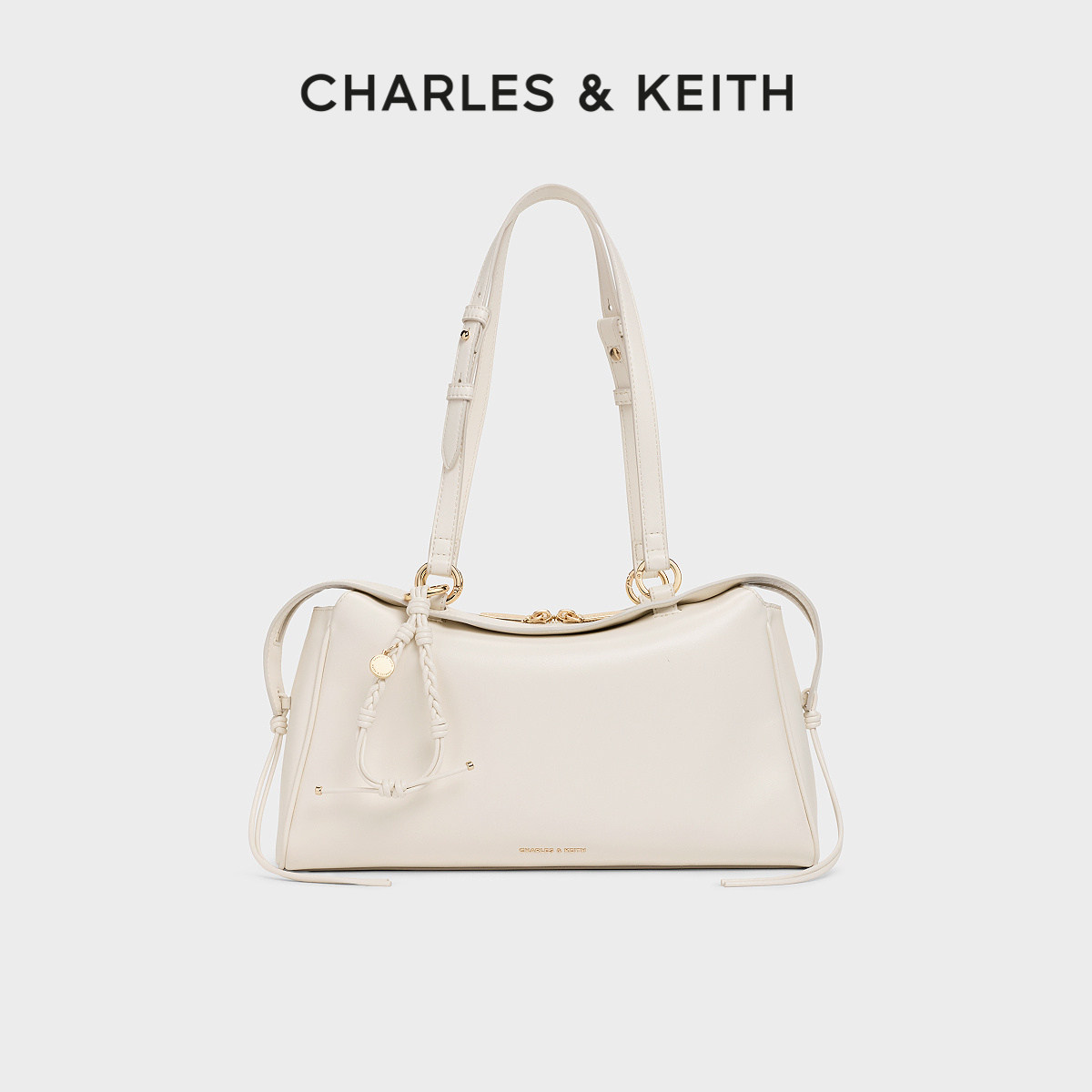 CHARLES&KEITH26秋季女包CK2-30671879绳结包挂单肩托特包腋下包