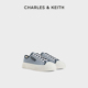 CK1 70900482 1休闲条纹系带运动鞋 CHARLES&KEITH25秋新款 帆布鞋