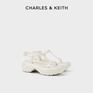 柔软松糕厚底休闲凉鞋 CHARLES&KEITH24夏新款 CK1 70920152个性 女