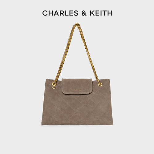 CHARLES＆KEITH大容量菱格腋下包