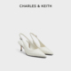 60580308通勤编织尖头包头高跟凉鞋 CK1 女鞋 CHARLES&KEITH春季