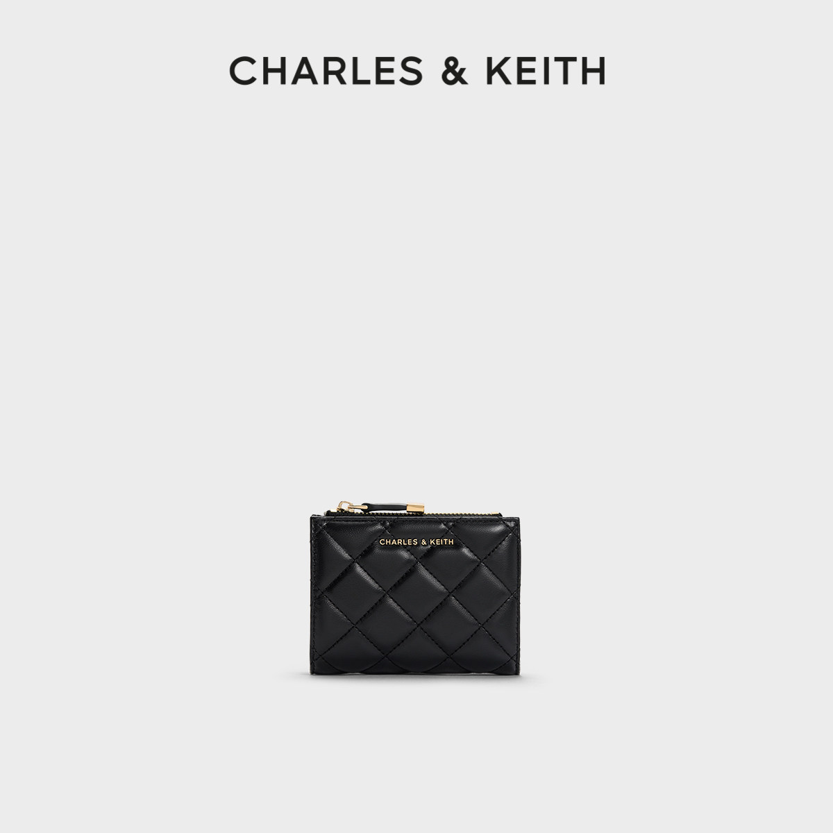 CHARLES&KEITH秋季女包CK6-10770729菱格纹多卡位短款钱包零钱包图片