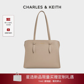 CHARLES&KEITH25冬新款 CK2 30782735简约通勤大容量托特包单肩包
