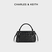 CK2 CHARLES&KEITH25秋季 新款 30701620编织设计手提凯莉包斜挎包
