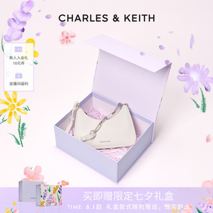 CK2 CHARLES&KEITH25秋新款 20271604拉鏈簡(jiǎn)約通勤輕便鏈條腋下包
