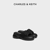 CHARLES&KEITH春季 70920176舒适网面厚底露趾外穿拖鞋 女鞋 CK1