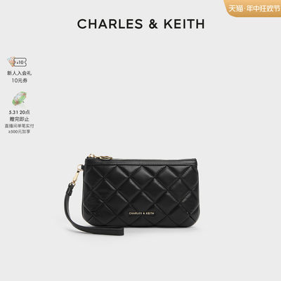 CHARLES&KEITH绗缝菱格钱包