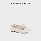 70900519蝴蝶结漆皮平底玛丽珍鞋 CHARLES&KEITH秋冬女鞋 CK1 女