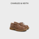 新款 CK1 70381173一脚蹬厚底系带乐福鞋 CHARLES&KEITH25冬季 女鞋