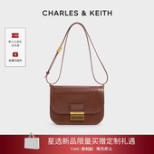 CHARLES&KEITH女包CK2 情人节礼物 80782444金属扣豆腐包斜挎包