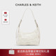 CHARLES&KEITH女包CK2 新年礼物 40271360油蜡皮手提hobo腋下包