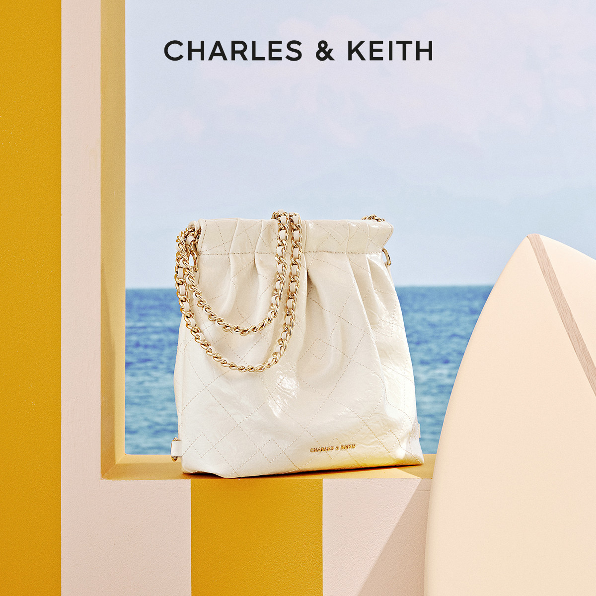 CHARLES&KEITH春季女包CK2-60782390小号流浪包单肩斜挎双肩包女