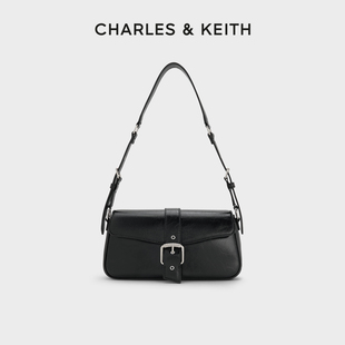 CHARLES&KEITH25秋新CK2 方扣绑带单肩腋下包斜挎包 20671797时尚