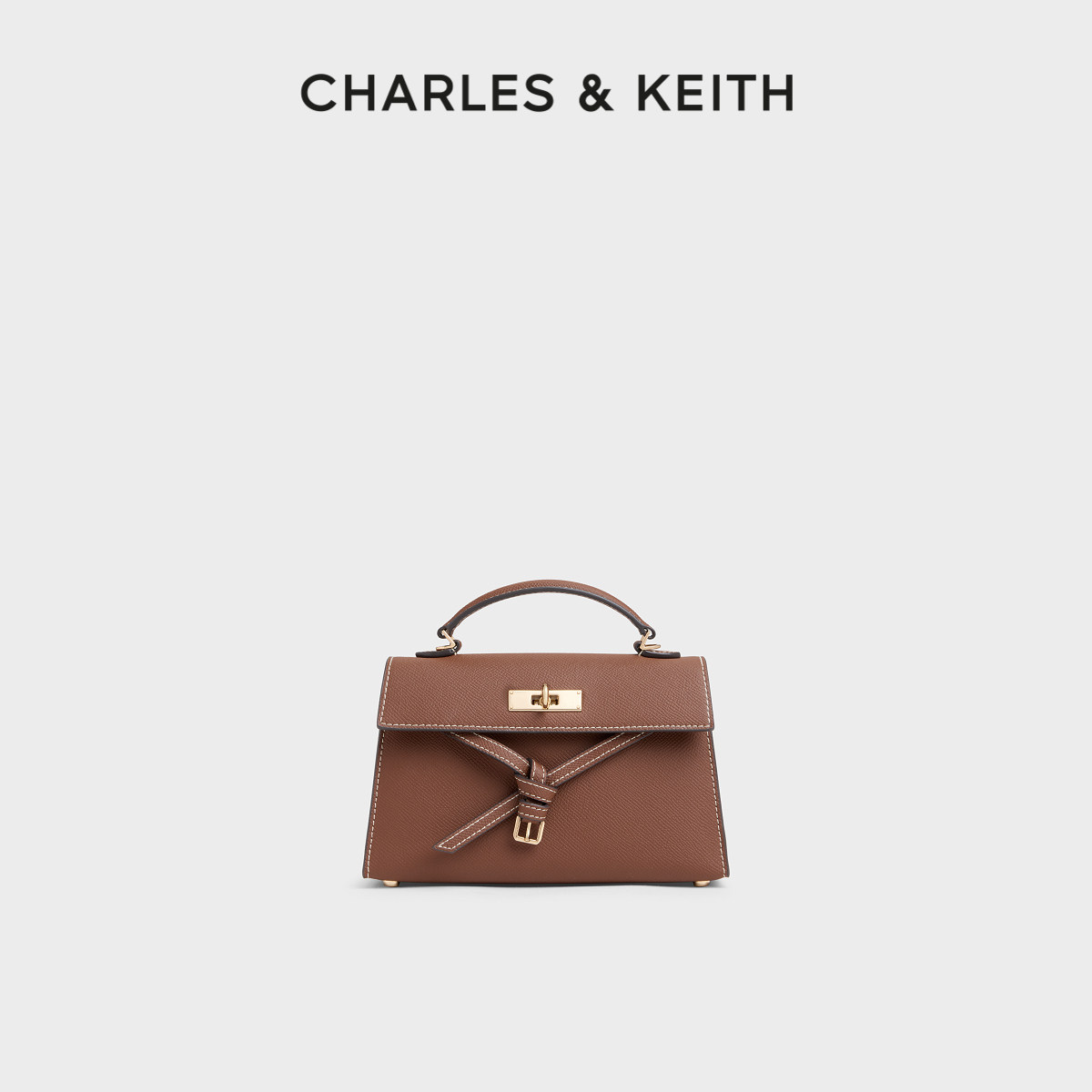 CHARLES＆KEITH时尚荔枝纹手提包图片