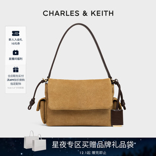 20671785 CHARLES&KEITH女包CK2 1复古仿麂皮云朵包 新年礼物