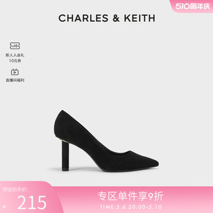 60280351女士简约通勤尖头高跟鞋 单鞋 CK1 CHARLES＆KEITH春夏女鞋