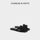 CHARLES&KEITH秋冬女鞋 平底凉拖鞋 CK1 70381089新年系列新中式
