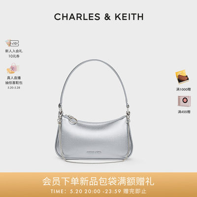 【520礼物】CHARLES&KEITH24新款CK2-80151362-A拉链式单肩腋下包