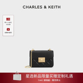 CHARLES&KEITH女包CK2 情人节礼物 80701360菱格链条斜挎小方包