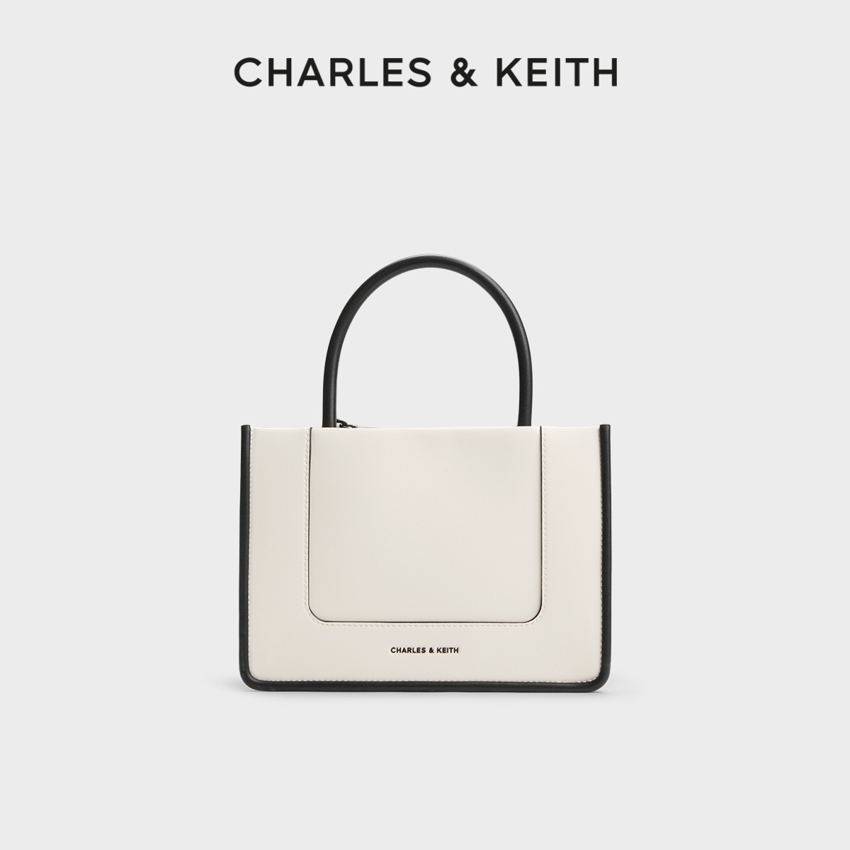 【618狂欢节】CHARLES&KEITH24新款CK2-30701396拼接牛仔托特包女 箱包皮具/热销女包/男包 托特包 原图主图