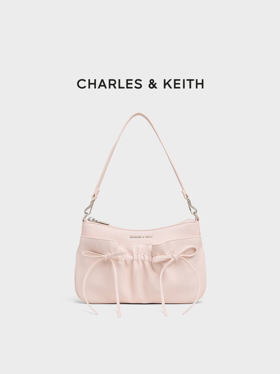 Charles & Keith qadın çantası - qatlanan bantlı çiyin çantası