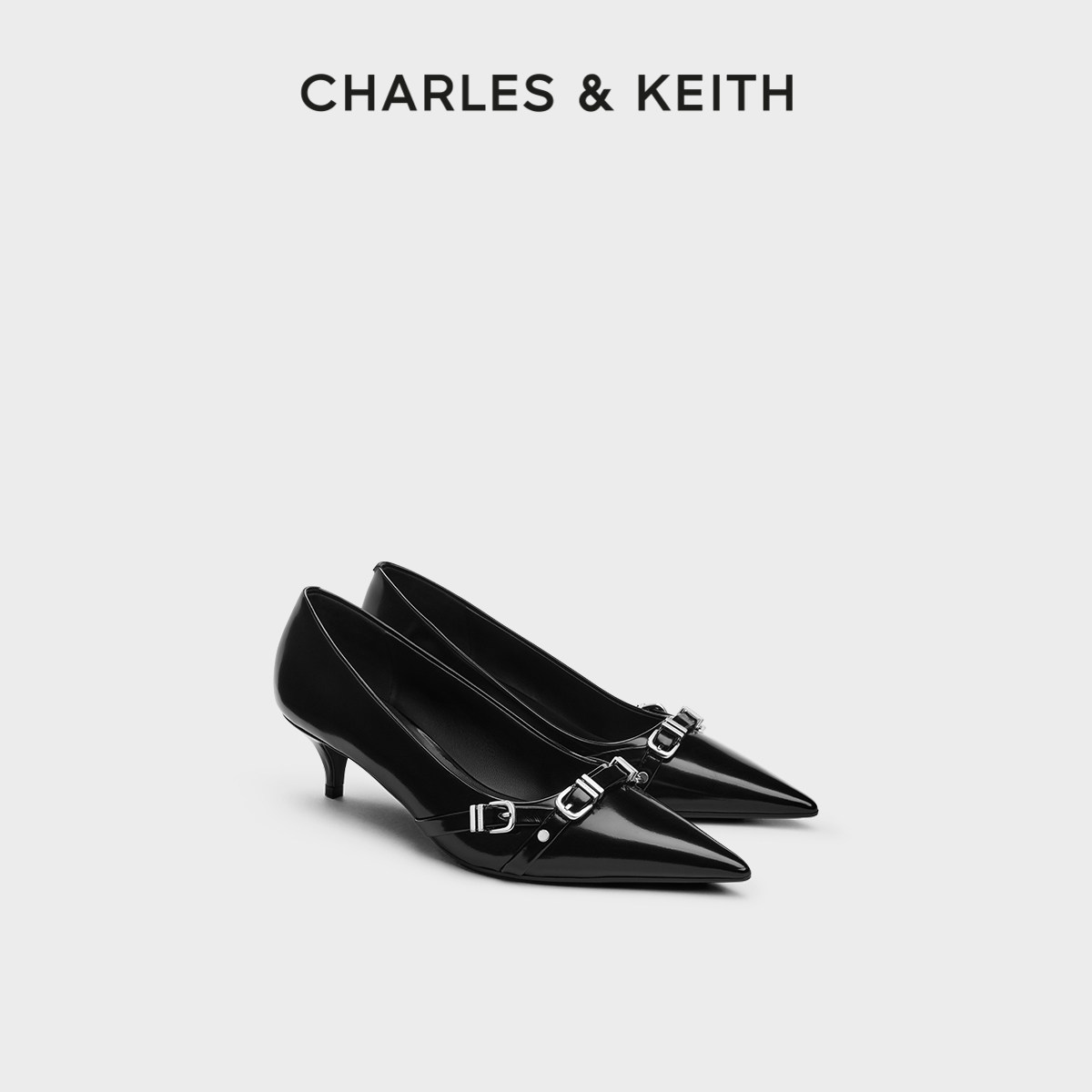 CHARLES&KEITH26冬新款CK1-61720277时尚简约通勤尖头低跟单鞋