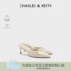 包头凉拖鞋 60361614蝴蝶结高跟穆勒鞋 CK1 CHARLES&KEITH26春新款