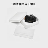 CHARLES&KEITH25冬新款 卡包金属包挂 菱格短款 CK6 50701613风琴式