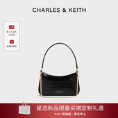B鳄鱼纹腋下小方包 80151362 情人节礼物 CHARLES&KEITH女包CK2