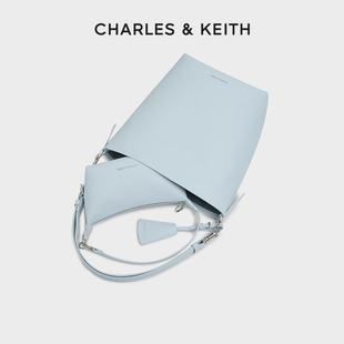 10151504荔枝纹单肩斜挎子母水桶包 CK2 CHARLES&KEITH25秋季 新款