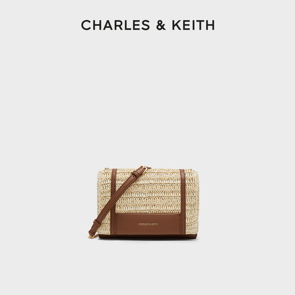 度假风草编斜挎包CHARLESKEITH