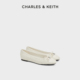CHARLES&KEITH25春新款 单鞋 CK1 70900563平底蝴蝶结编织芭蕾舞鞋