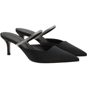 CHARLES&KEITH夏季女鞋CK1-61720175尖头链条外穿高跟穆勒拖鞋女