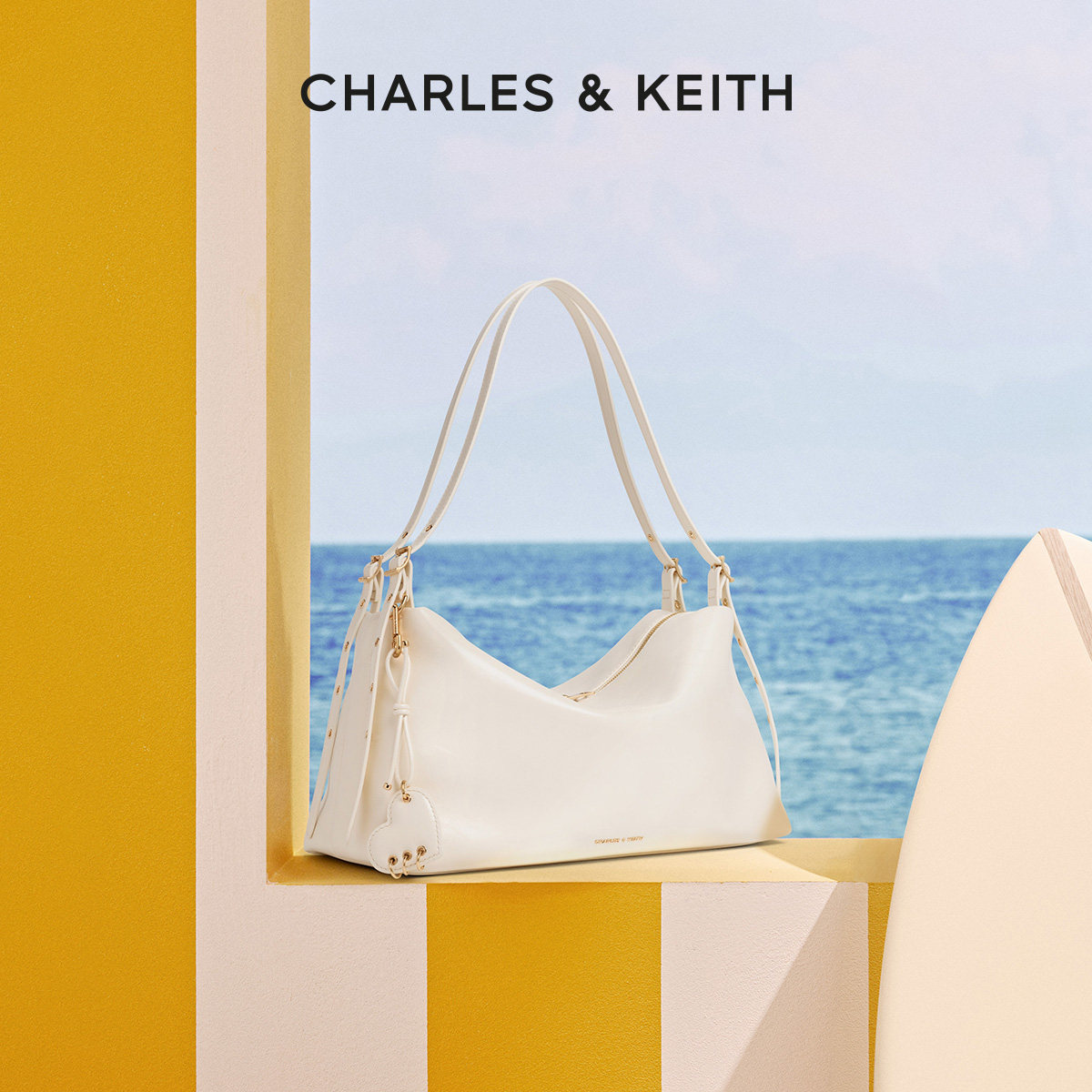 CHARLES&KEITH26夏季新款CK2-20782876大容量休闲包挂单肩腋下包