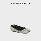 CHARLES&KEITH25秋新款 单鞋 CK1 70381149平底圆头一字扣玛丽珍鞋
