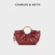 CHARLES&KEITH26春新款 CK2 30151611带包挂油蜡皮手提斜挎托特包