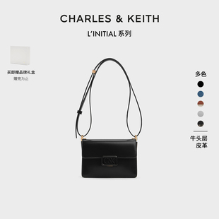 CHARLES&KEITH秋冬女包SL2 20271321牛皮单肩斜挎信封包小方包女