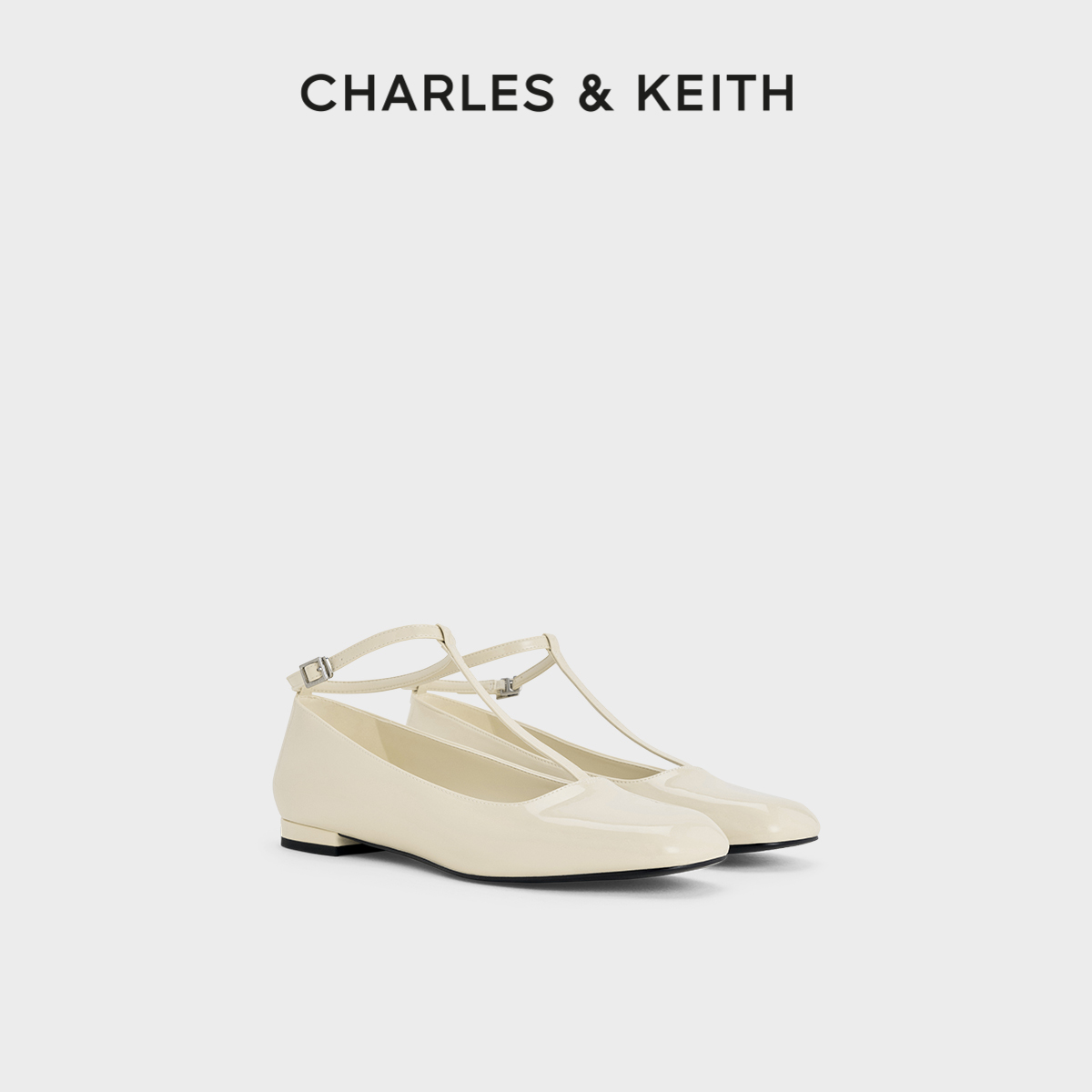 CHARLESKEITH法式平底玛丽珍鞋