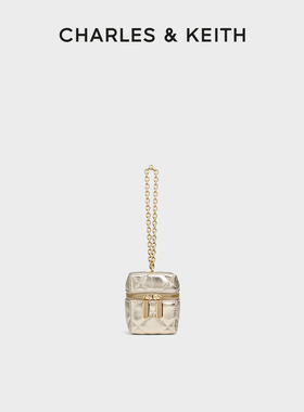 CHARLES&KEITH25冬新款CK6-40701607-A迷你菱格链条包斜挎骰子包