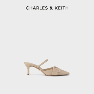 60920363尖头一字带细高跟穆勒拖鞋 CK1 CHARLES&KEITH24春夏新款