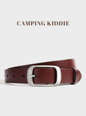 CampingKiddie头层牛皮百搭皮带